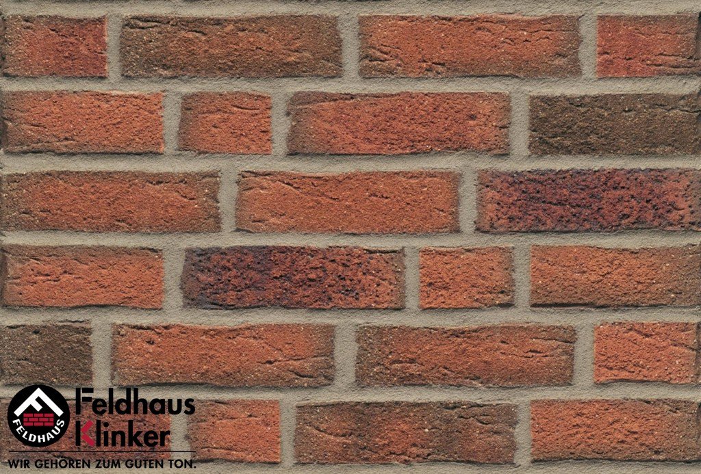 Фасадная плитка ручной формовки Feldhaus Klinker R687 Sintra terracotta linguro NF14, 240*14*71 мм