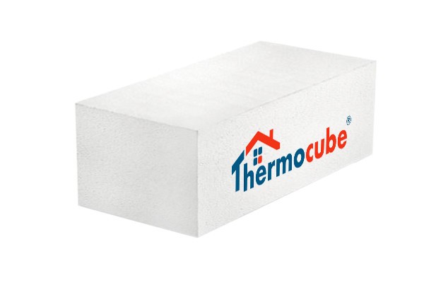 Блок газосиликатный Thermocube (КЗСМ), ровный, плотностью D600, шириной 125 мм, длиной 600 мм, высотой 250 мм. 