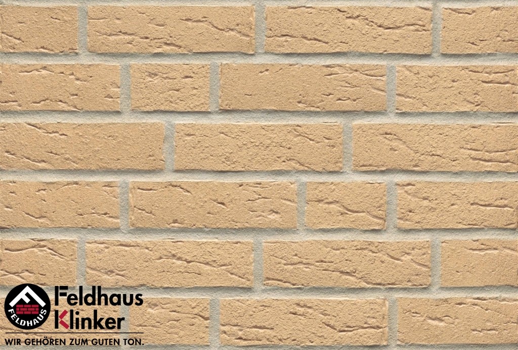 Фасадная плитка ручной формовки Feldhaus Klinker R692 Sintra crema NF14, 240*14*71 мм
