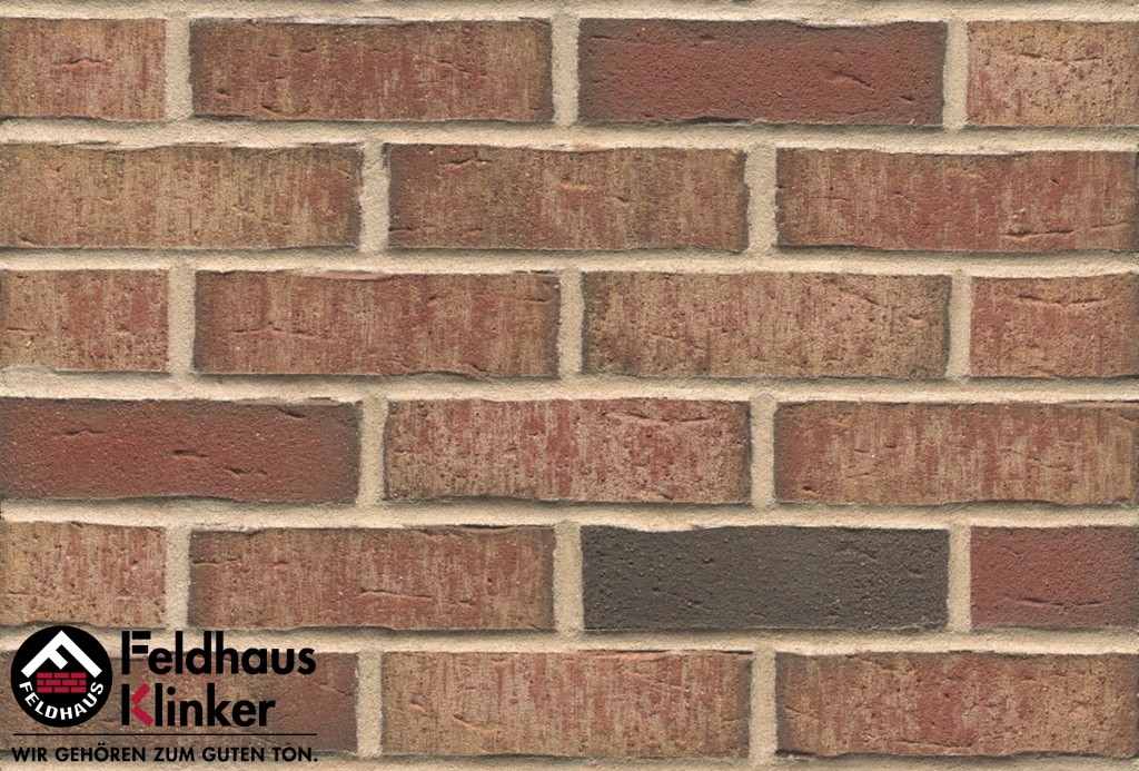 Фасадная плитка ручной формовки Feldhaus Klinker R690 Sintra ardor NF14, 240*14*71 мм
